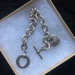 Lagos Caviar Heart Charm Bracelet